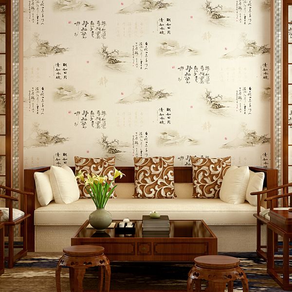 

chinese landscape painting wallpaper living room study teahouse background restaurant restaurant porch chinese style ink classic