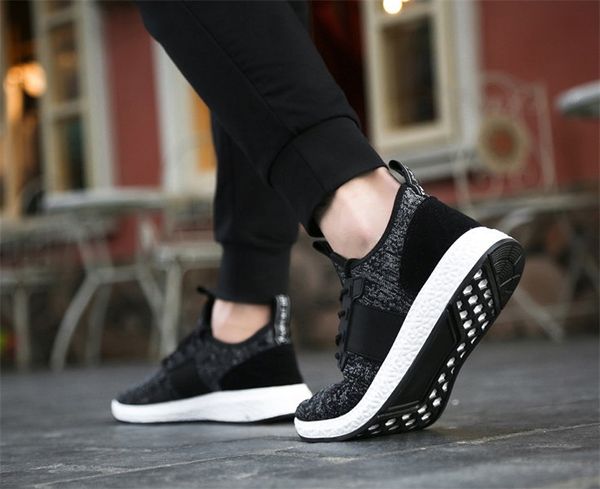 

2019 lovers white shoes with casual inkjet tide shoes men's women's student lovers shoes 39-44, Black