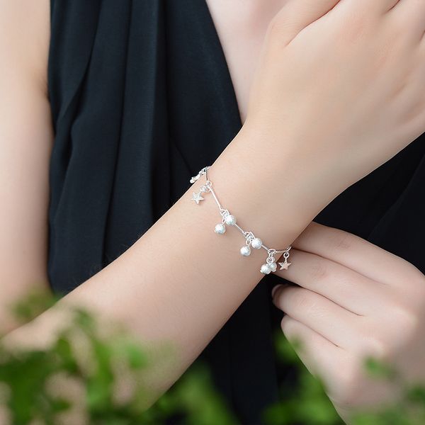 

korean version of the new jewelry fashion star-shaped bracelet sand beads bracelet women's wholesale, Black