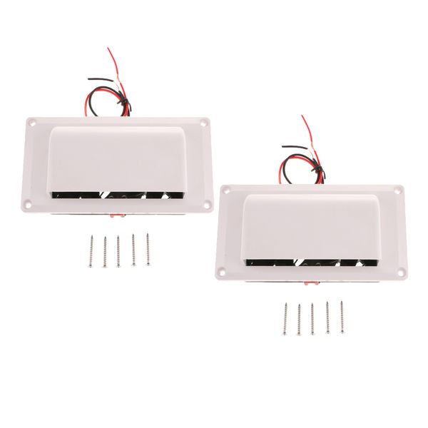 

2 sets rv caravan motorhome inner side air vent ventilation exhaust fan 12v