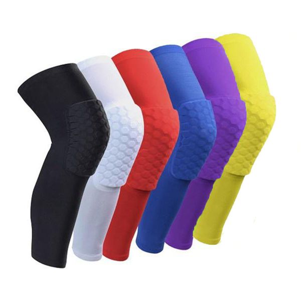 

1 piece anti-collision ventilation sports brace knee pad volleyball basketball knee compression socks knee honeycomb package support, Black;gray
