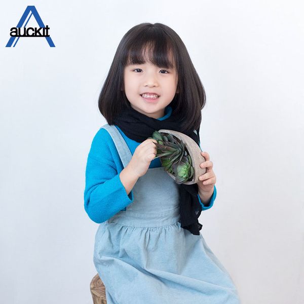 

cotton a1nd linen children's clothing new art children's scarves boys and qirls ramie warm scarf solid sd-132, Blue;gray