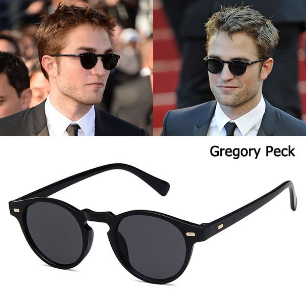 

jackjad 2020 fashion gregory peck style round rivets sunglasses vintage rivets cool brand design sun glasses 5186, White;black