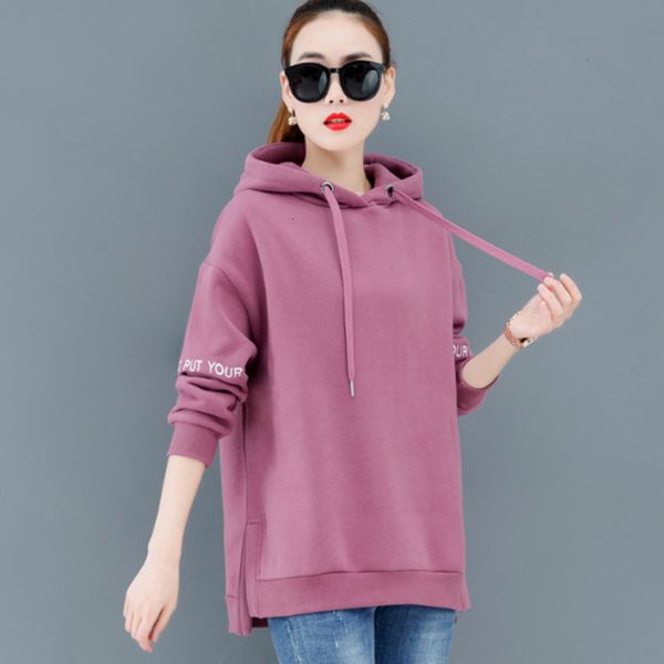 

#2265 plus size sweatshirts women casual loose hooded sweatshirt female cotton thick warm batwing sleeve hooodies winter, Black