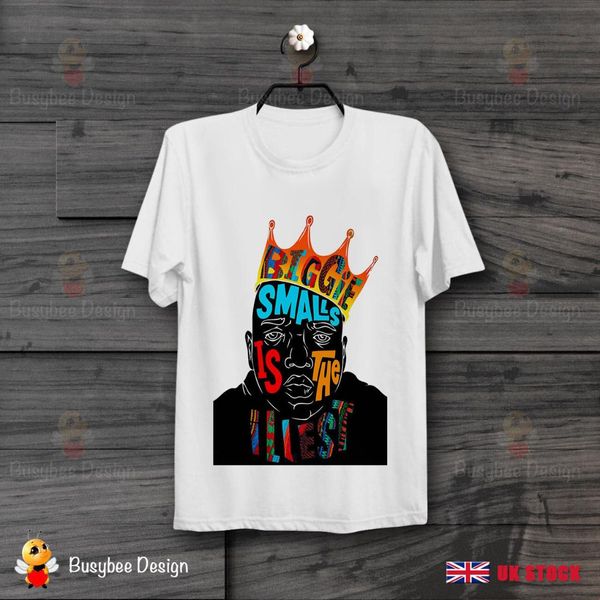 

biggie illest rapper notorious b.i.g smalls gangster retro cool t shirt b172, White;black