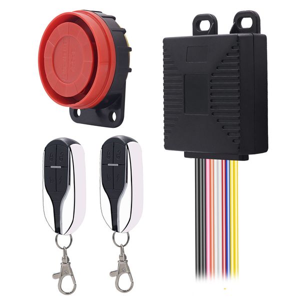 

universal 12v motorcycle bike anti-theft security alarm system scooter remote control key shell engine start motorcycle speaker car