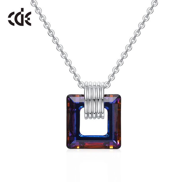 

fashion-and american simple fashion necklace with swarovski crystal copper plated silver
