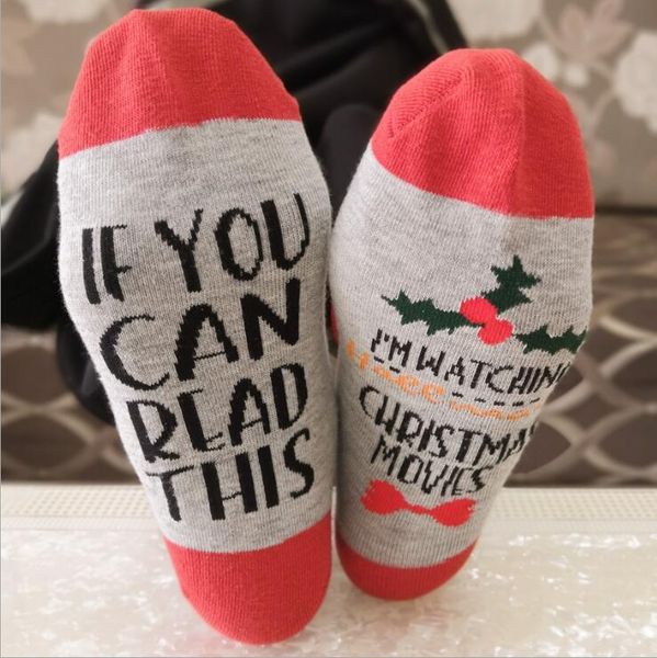 

2019 new fa hion port ock joker cute letter printed cotton chri tma ock ca ual explo ion in ock, Black