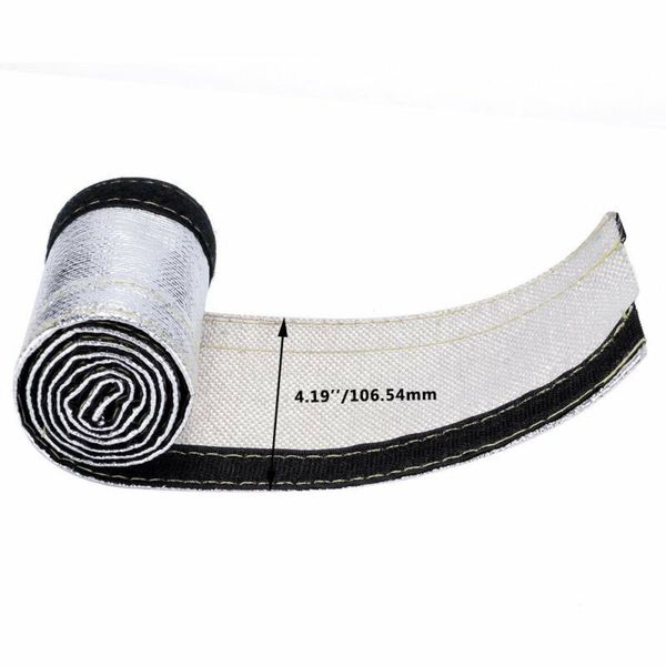 

2019 metallic heat shield sleeve insulated wire hose cover wrap loom tube 2ft x 4.2