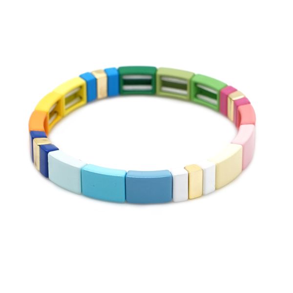 

bohemian rainbow bracelet women multicolor bead bracelet 2019 alloy summer beach fashion jewelry gift lady boy, Black