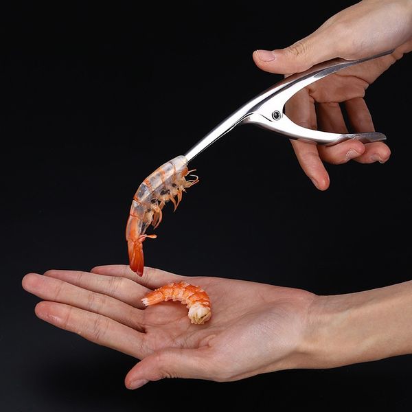 

Restaurant High-Class Stainless Steel Smart Shrimp Peeling Plier Kitchen Easy Peel Shrimp Clamp Housewife Handy Shrimp Peel Tool