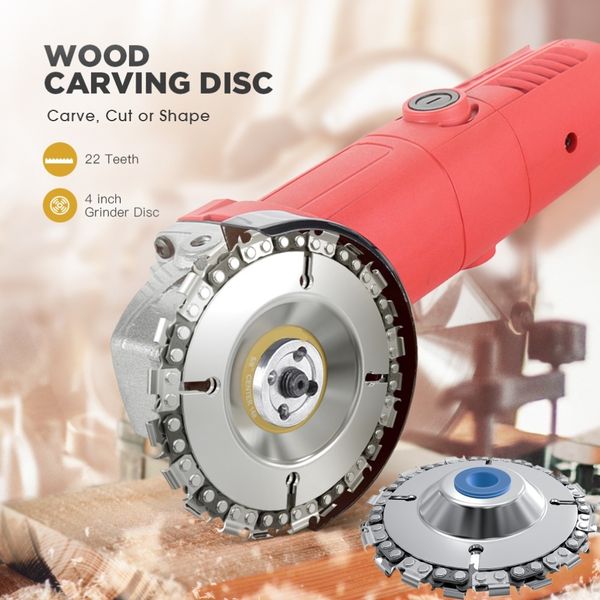 

4 inch grinder chain disc 22 tooth wood carving for 100/115 angle