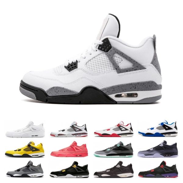 

High quality Wings 4 Silt Red 4s What The Men Basketball Shoes Women Black Cat white cement Bred Cool Grey Mens sports sneakers