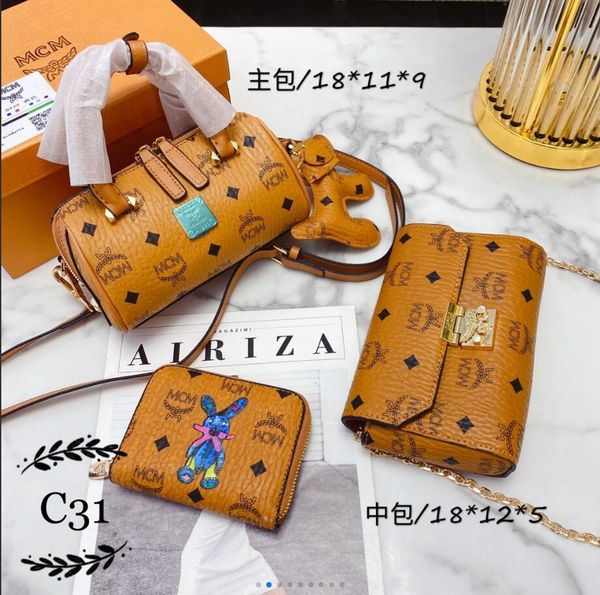 

2020 european and american style classic messenger bag shoulder bag ladies fashion exquisite wild three-piece wild clutch handbag