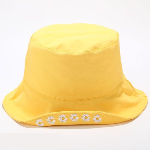

hat female korean version new daisy embroidery fisherman hat couple basin sun
