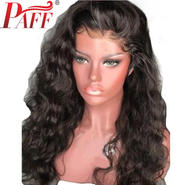 

paff pre plucked wavy brazilian 4*4 silk full lace wigs with baby hair remy hair silk base 150% density, Black;brown