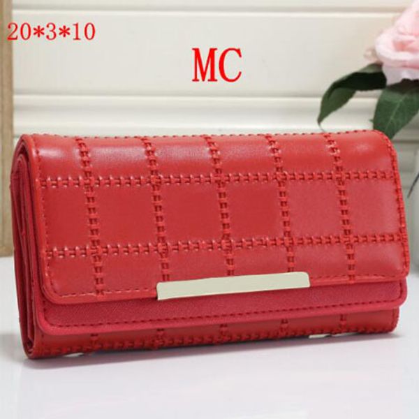 Classic 3 Walets dobráveis ​​Mulheres Long Hasp Leather Purse Designer Womens Pesses Carteras C586 Cluthes para mulheres