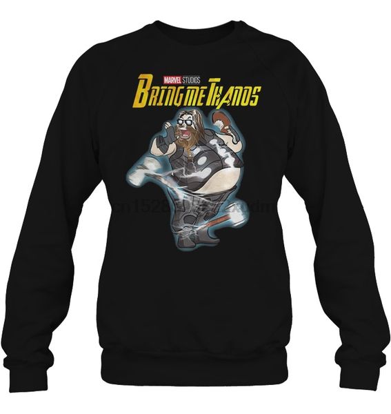 

men hoodie bring me thanos fat version women streetwear, Black