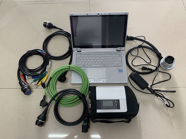 2019.03V para MB Star SD Connect C4 Diagnose com 240GB SSD Conjunto completo com laptop CF-AX2 I5 8G Touch Screen Ferramenta de diagnóstico