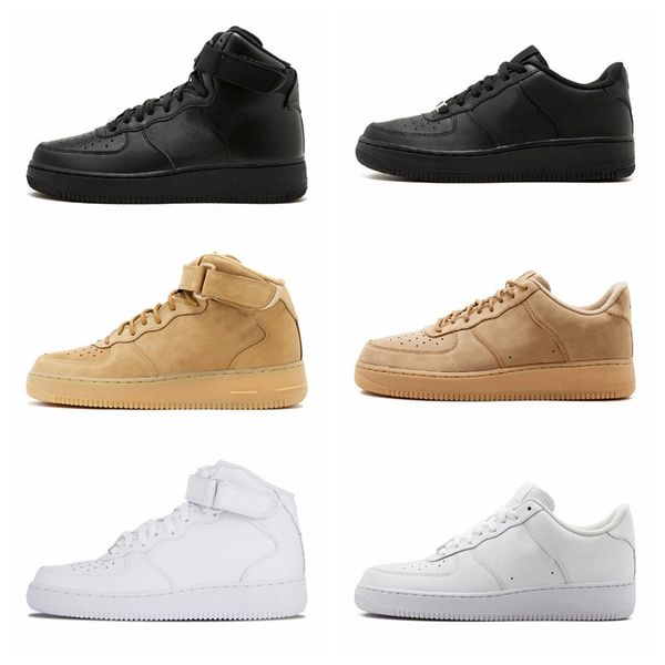 

2021 new classic high low one white black wheat sports 1 women sneakers mens trainers designer running shoes skate sports 36-45