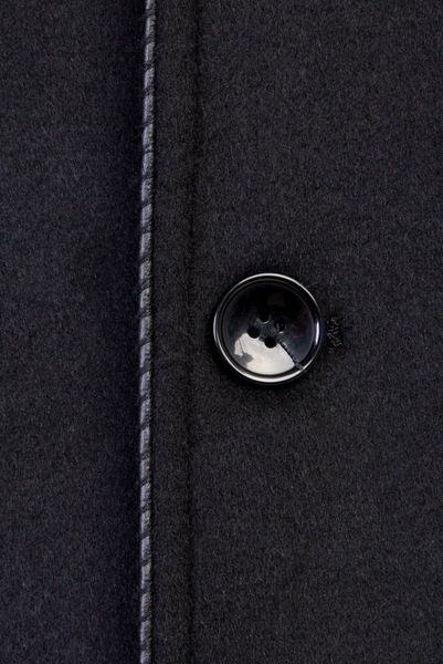 

kigili menswear autumn-winter warm casual overcoat essentials of stand-up collar coats men's wool blend jacket, Black