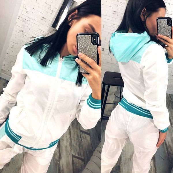 

2019 women's wear season women sports ladies tracksuits leisure suit 2-piece skirt set jogging suits print hoodies sportwear woman, Gray