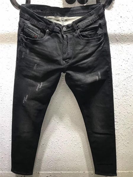 

new arrivals famous mens jeans designers design slim summer washed jeans motorcycle biker hip hop trousers size 28-38, Blue
