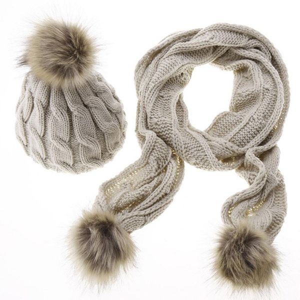 

2018 women hat and scarf set for girl wool knitted baby hat girl female winter scarf cotton caps suit, Blue;gray