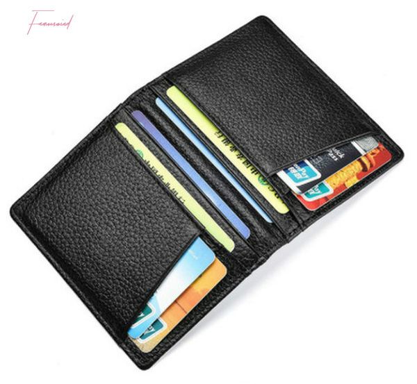 

2020 fashion super slim soft men wallet leather mini credit card wallet purse card holders thin small, Red;black
