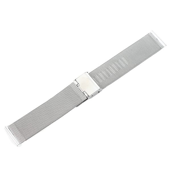 

silver steel bracelet strap replacement watch 20mm, Black;brown