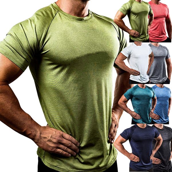 

мужская slim fit с коротким рукавом рубашки спорт мышцы топы лето повседневный футболка, White;black