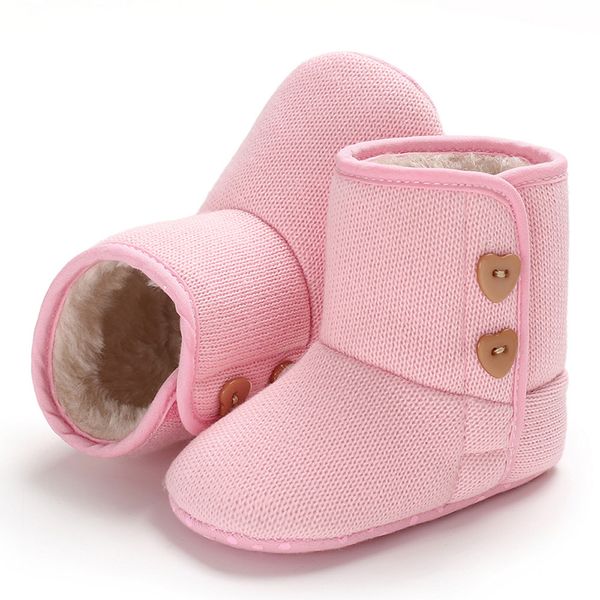 

arloneet 2019 winter baby shoes russia boys girls winter infants warm shoes faux fur girls baby booties leather boy baby boots, Black