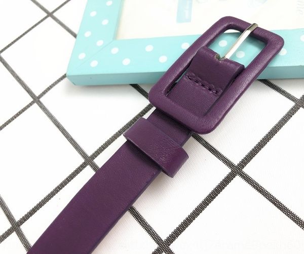

with thin female skirt skirt decorative dress purple belt all-match simple small belt female thin, Black;brown