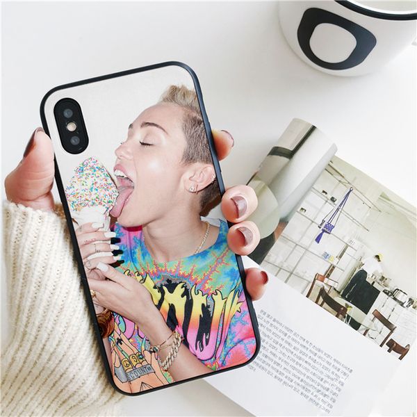 

fundas miley cyrus ice cream cover for iphone 11 pro xs max xr case for iphone 8 7 6s plus 5s se 5 case soft silicone cover.