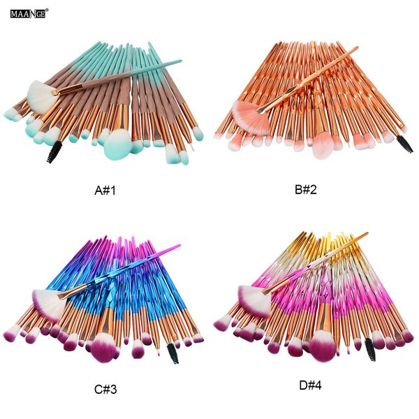 

Maange 20pc co meti makeup bru he et foundation powder concealer make up bru he blending contour make up maquiagem