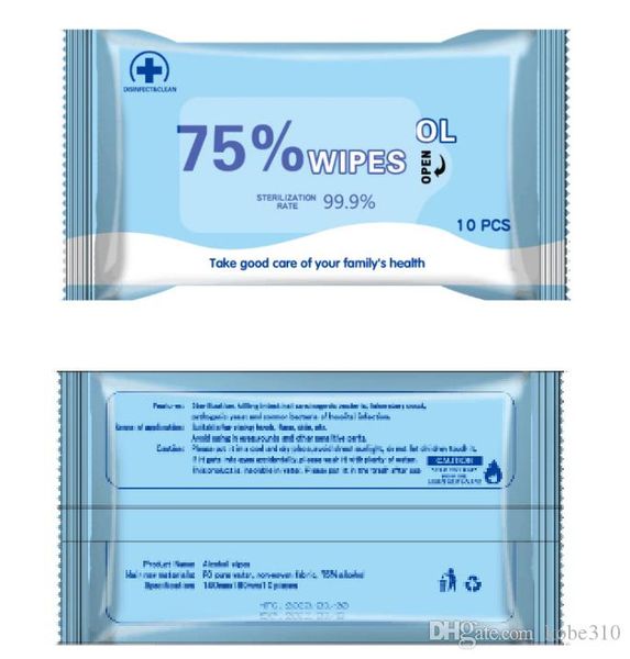 

75% concentration disinfection wipes disinfection wet wipes disinfection portable swabs pads wipes antiseptic cleanser sterilization hl