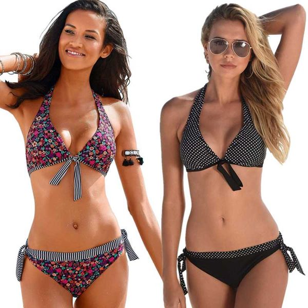 

bikinis women swimming suit printed women swimwear triangle biquini swim suit swimsuit female beachwear bandage bikini beachwear