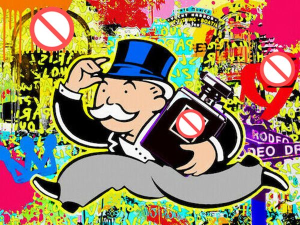 

alec monopoly graffiti art decor running rich man home decor handpainted &hd print oil painting on canvas wall art canvas pictures 200225