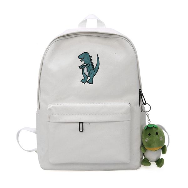 

dinosaur embroidery women backpacks preppy fresh school bag for teenager girl korean style travel daily backpack bags mochila