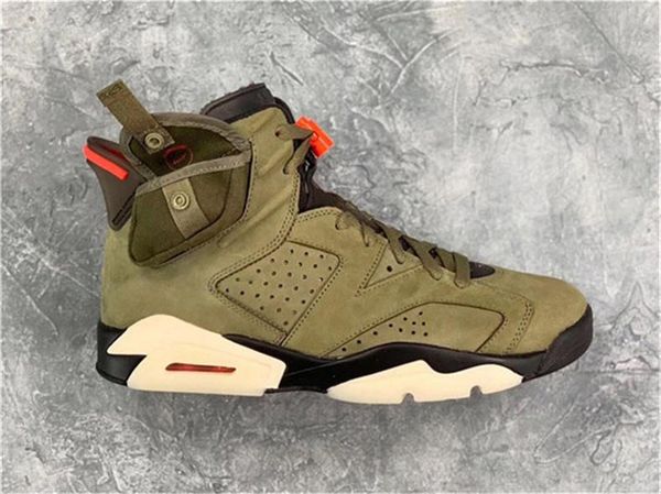 

2019 release 6 travis scott cactus jack suede glow 3m reflective olive army green basketball shoes men 6s sneakers with og box