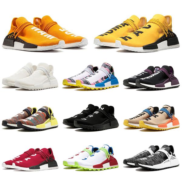 

with socks human race men women running shoes orange yellow nerd triple black pale nude equality sport designer shoe sneakers