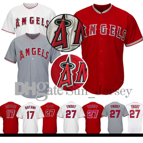 

Los Angeles 17 Shohei Ohtani Men Ange jersey 27 Mike Trout COOL Base MenBaseball Trout Jerseys