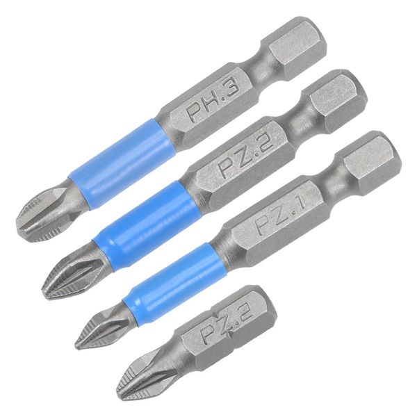 

uxcell h1/4 hex shank magnetic pozidriv screwdriver bit length s2 alloy steel non-slip screwdriver bits sandblasting pz2