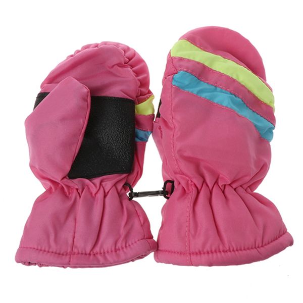 

kids waterproof sports mittens winter thicken outdoor warm ski gloves boys girls full finger windproof mittens for children, Blue;gray