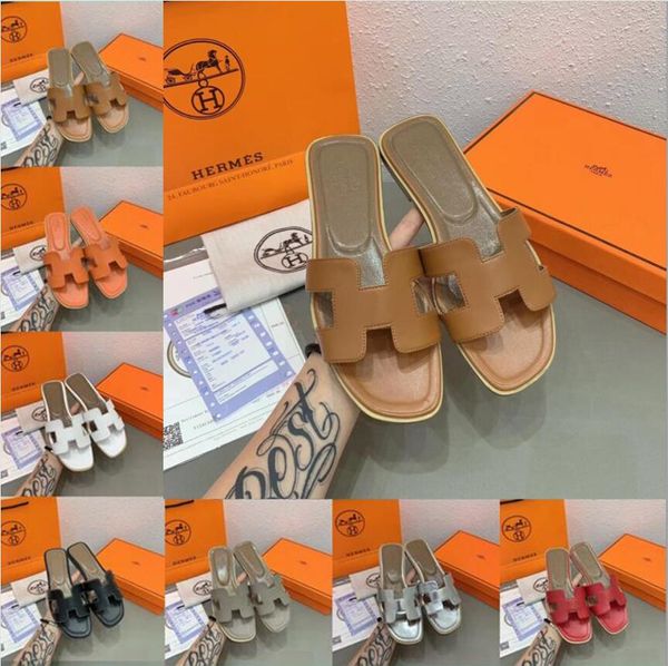 

Оригинальные Тапочки H 31 Цвет Стиль Бренд Мода Женщины 2020 Горячая Роскошь Дизайнер Натуральная Кожа Коровья Кожа Плоский Флип Флоп Сандалии Пляжная Обувь