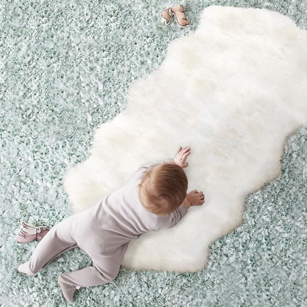 

faux fur sheepskin shaggy fluffy rug mat soft cozy warm plush solid carpet for wedding/bedroom/livingroom/girl's room white/gray