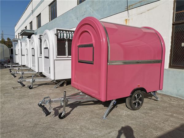 

food truck food trailer mobile kitchen 230x200x230cm pink