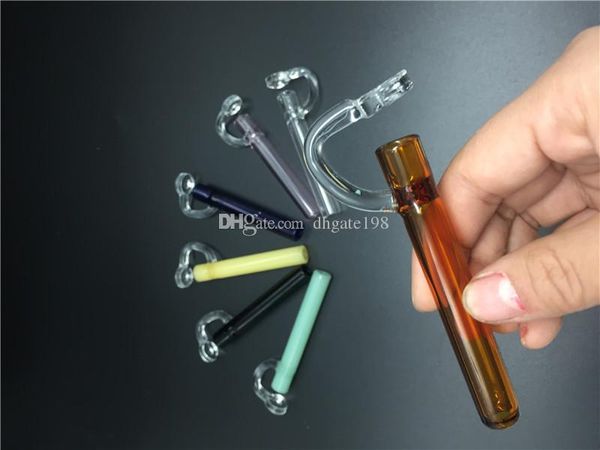 LABORATORI CONCENTRATI ASSAGGIATORI economici mini tubi di cera in vetro tubi per fumare a mano tubi per tabacco per erbe