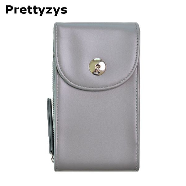 

prettyzys 2018 new women wallets bag mini-shoulder cellphone bag purse small cute cluth with zipper korean leather cellphone, Red;black