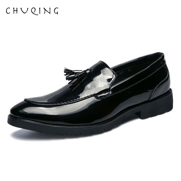 

chuqing 2019 new fashion men's dress shoes business men's oxford shoes, Black
